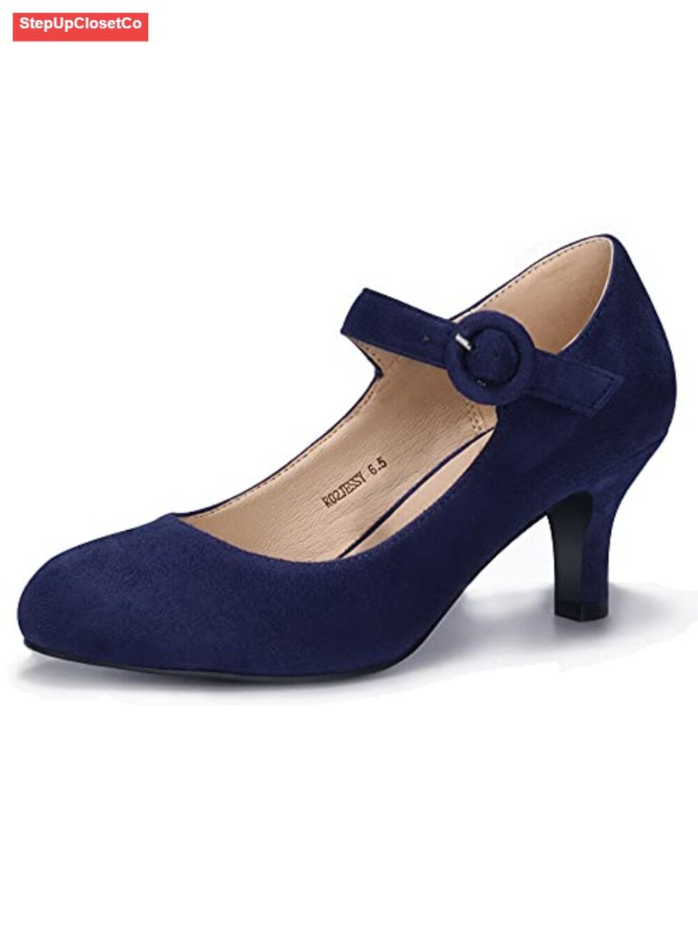 Mary Jane Kitten Heel Dress Pumps Round Toe Ankle Strap Work Wedding Shoes